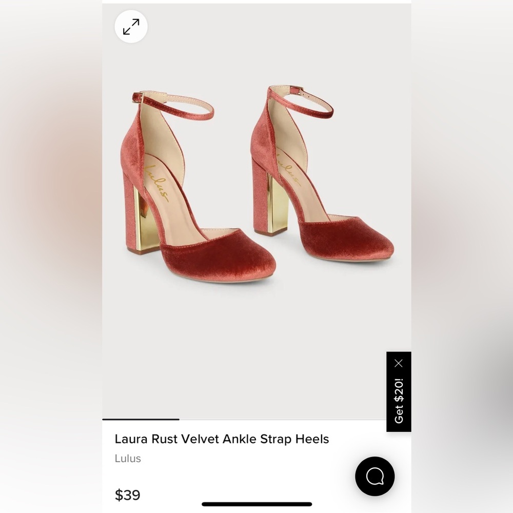 Rust Colored Velvet heels